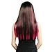 Neitsi® 10pcs 18inch Colored Highlight Synthetic Clip on in Hair Extensions #F09 Rose