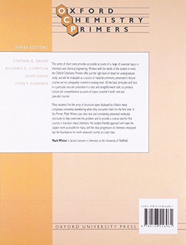 d-Block Chemistry (Oxford Chemistry Primers) - //medicalbooks.filipinodoctors.org