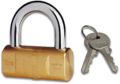 Viro 102 Cylinder Padlock, Brass, 50 mm, Ottone