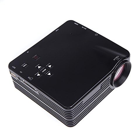 TiGeek H80 80 Lumens 20-100Inch Display Size Mini Portable HD LED Projector 640320 Resolution for Home Cinema Theater Support PC Laptop HDMI AV VGA SD USB