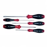 Wiha 30295 Screwdriver Set, Slotted and Phillips, 5 Piece