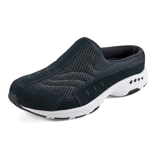 Zueco de Viaje para Mujeres, Azul Marino/Blanco, 9 W EE. UU.