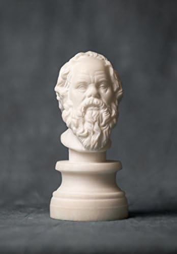 Marble Bust of Philosopher Socrates Carved Statue Figurine Artist Sculpture