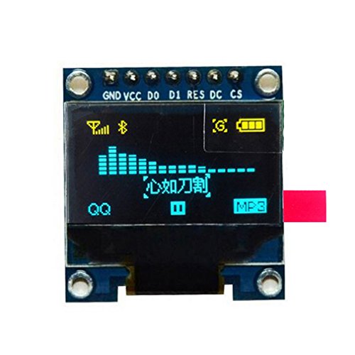 HiLetgo 0.96" SPI Serial 128X64 OLED LCD Display SSD1306 for 51 STM32 Arduino Font Color Yellow and Blue - Thumbnail 2