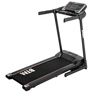 Merax BTM Folding Treadmill Folding Electric Motorized Running Treadmill with USB & MP3, 12 Preset Programs, 3-level adjustable incline, 1-12.5km/h, Easy Assembly
