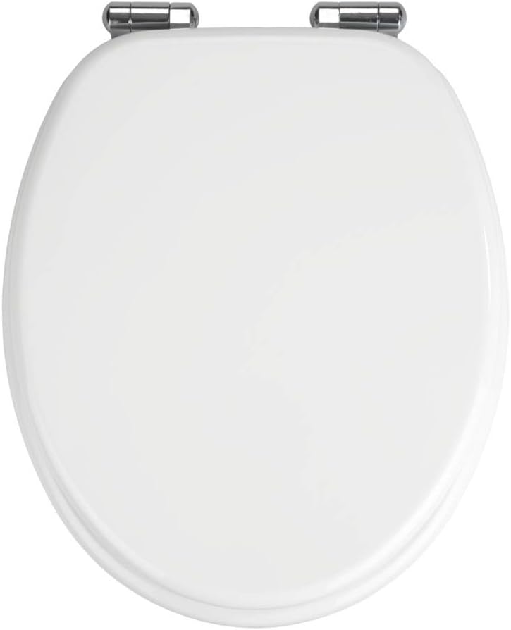 WENKO Urbino Toilet Seat with Fall Brake, White, 0 x 42.5 x 36 cm