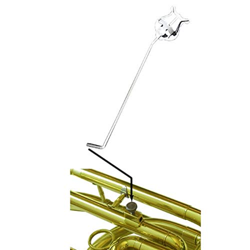 Moligh doll Duable Marching Baritone Lyre Trombone Euphonium Lyre Music Sheet Clip Flip Folder Silver