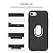 iPhone 7 Plus Ring Holder Case Rock Shock Absorption Ultra Thin Soft TPU Cover Built-in Ring Grip Kickstand Perfect Fit Defender for Apple iPhone 7 Plus 5.5 inches (iPhone 7 Plus Black)