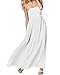 ACHIOOWA Women's Strapless Off Shoulder Ruffles Crochet Loose Beach Casual Party Maxi Cami Long Dress