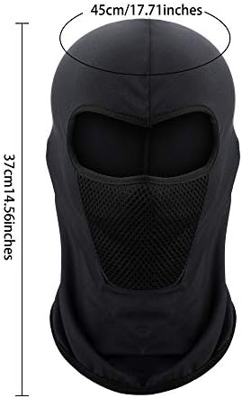 Black balaclava face cover for summer season, priced at $18.99.