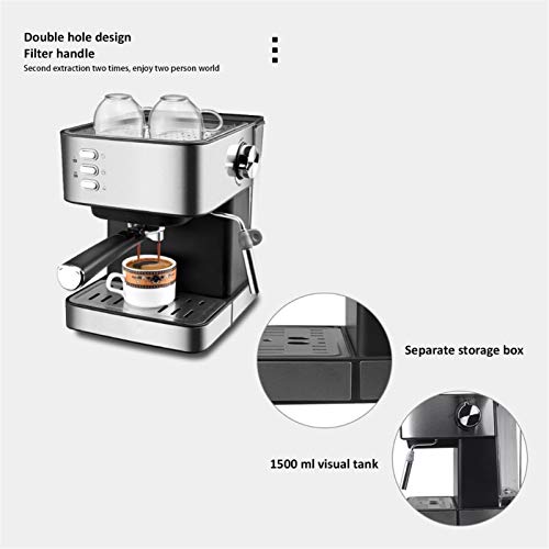 JCSW Cafetera Express, Cafeteras Superautomaticas para Espresso, Cafetera  Goteo, Cafetera para Espresso y Cappuccino, 1… - La Cafetera
