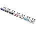 7 Pairs Swarovski Elements 18k White Gold Plated Crystal Stud Round Sparkling Earrings Set