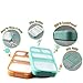 Bento Lunch Box For Kids and adults, 2 Leakproof Food & Meal Prep Containers With 5 Compartments + Full Cutlery Set Perfect For Healthy Snacks BPA & FDA Free Microwave Dishwasher Safe - PLUSPOINT