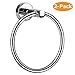 Towel Ring, Hand Towel Holder Ring Hanger for Bathroom Kitchen, Round Towel Rack Hook Rings with Wall Mounted Hardware, Silver Rustproof Polished 304