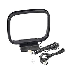 Bingfu AM Antenna 75 Ohm FM Antenna 3-Pin AM Radio Loop Antenna for Sony HiFi Series Sharp Sound Stereo System Indoor…