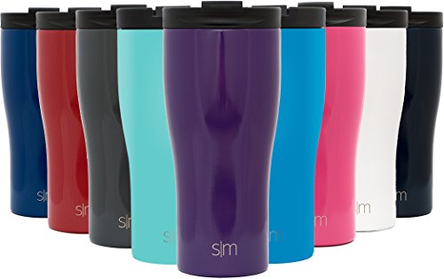 Simple Modern Journey 15oz Trazel Mug - Vacuum Insulated 18/8 Stainless Steel Hydro Tumbler - Splash Proof Glip Lid Coffee Cup Flask - Lilac