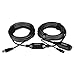 Leadzoe 33 feet Active USB 3.0 Extension Cable A Male to A Female Signal Amplifier Repeater Cord with 5V / 2A Power Adapter