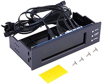 LCD Panel CPU Fan Speed Controller Temperature Display 5.25 inch PC Fan Speed Durable Controller Air-colded Fan Control
