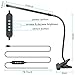 USB LED Desk Clip Light - 10W Bright Book Light Clip on for Bed Night Reading,Steel Gusseneck Clip Lamp for Work/Music/Art Studio with 3 Lighting Modes 10-Level Dimmer Light,Adapter Included (Black)