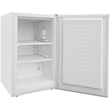 Magic Chef 3.0 cu ft Upright Freezer, White, Flush-back design saves space in your home or office