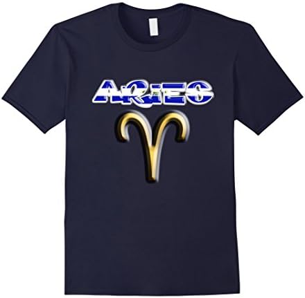 Men's El Salvador Jersey Gold Aries Camiseta del Zodiaco Tshirt Large Navy