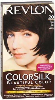 Revlon Colorsilk Hair Color 20 Brown Black, Pack of 3