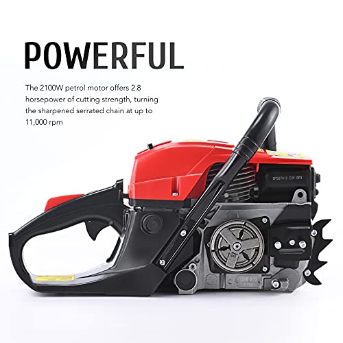 Orion Motor Tech Benzinkettensäge 52cc Kettensäge Motorsäge Benzin 52 cm Handkettensäge mit Handschutz für die… – Bild 4