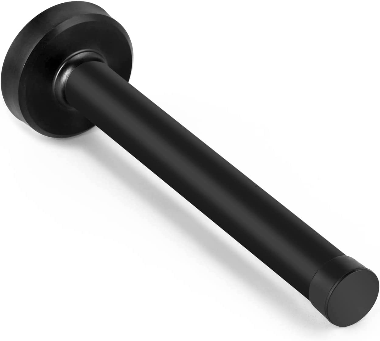 Door Stop, 8 Inch Extra Long Door Stop Wall Mounted Stainless Steel Black Door Stopper Bumper Rubber Tips, Modern Doorstops Door Holder Protection Sound Dampening for Home Indoor Outdoor