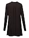 Made By Johnny MBJ WT991 Womens Round Neck Long Sleeve Pleats Detail Tunic Top XXXL Brown