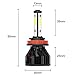 H11 LED Headlight Bulbs 12000LM H8 H9 Fog Light 360 Degree Lighting Pattern (4 Sides) Extremely Bright All-in-One Conversion Kit, 5 Year Warranty
