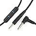 Replacement Audio Cable Cord Line Compatible with for Bose QC25 QuietComfort 25 Headphone Inline Mic Remote Volume Control for iOS Android System (Black)thumb 2