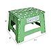 ORGALIF Heavy Duty Folding Step Stool with Anti Slip Dots and Strong Support Stepping Ladder for Kids and Adults (Green)