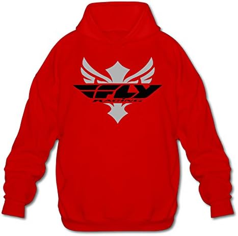 ONluu Men's Fly Racing Logo Hooded Sweatshirt