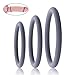 Silicone Cock Ring Penis Ring for Men Stronger Erections, Super Soft Dick Loops Set for Couples Lover Extra Stimulation Sex Toy Sexual Gift (3 in 1 - Grey)