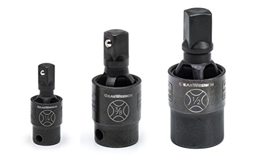 GEARWRENCH 3 Pc. 1/4", 3/8" & 1/2" Drive Impact Pinless Universal Joint - 84960