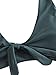 SweatyRocks Women's Sexy Bikini Swimsuit Tie Knot Front Swimwear Set Green L