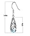 Waterdrop 925 Sterling Silver Filigree Dangle Earrings for Women
