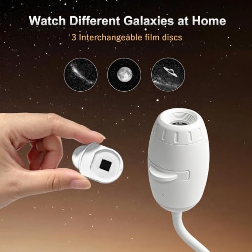 2 in 1 USB Galaxy Star Projector Light with 3 Projection Films,Adjustable Focus,Ambient Night Lights for Room/Car Roof, 360° Adjustable Car Interior Atmosphere Projection Lamp