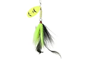 Guideline GTN Musky Slayer Tandem or Single, with Spinner Blade. (Chartreuse Black, Single)