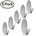 FOTYRIG Adhesive Hooks Wall Hooks Stainless Steel Hooks Stick on Hooks for Jewelry Organizing, Hat Hooks, Coat Hook, Key Hook - Home Kitchen Bathroom Shower Dorm Room Organizer (6, Small)