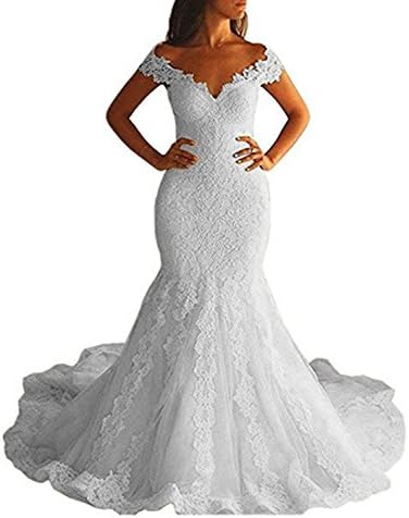 Udresses 2017 Mermaid Wedding Dresses Off Shoulder Womens Long Bridal Gowns UX030