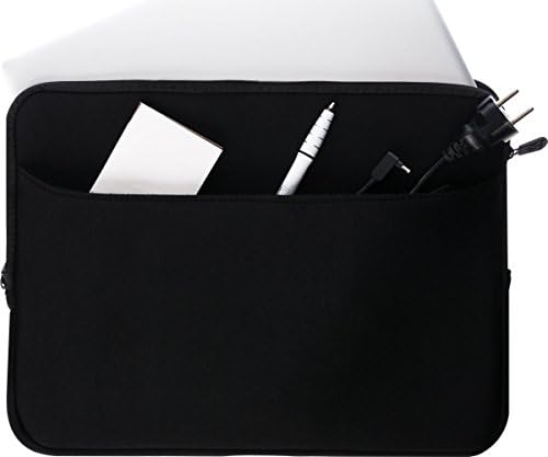 honju DarkRoom Neoprene Bag/Sleeve for HP 15, HP 250 G5, HP 255 G5 Notebook - black [Big front bag | Zipper | Soft inner lining] - 88026