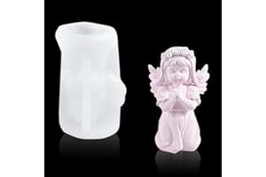 iSuperb 3D Angel Silicone Molds Soap Resin Mold Candle Epoxy Mold DIY Casting Mold for Chocolate, Candy, Cake Decor, Soy Wax Candle (Girl)