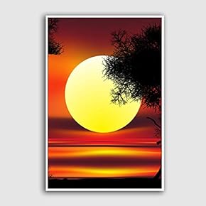 Framed Canvas Home Artwork Decoration Silhouette Canvas Wall Art for Living Room, Bedroom - 16x24 inches