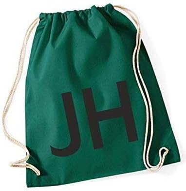 Mein zwergenland Jute Bag with Indiviual Lines Initials, 12 L - Royal, 37 x 46 cm