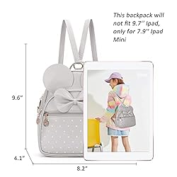 KL928 Girls Bowknot Polka Dot Cute Mini Backpack