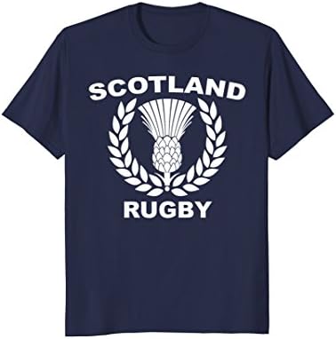 Mens Scotland Scottish Rugby Jerset T-Shirt Tees Large Navy