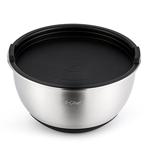 XChef Stainless Steel Bowls with Lids, Mixing Storage Bowl Set of 5