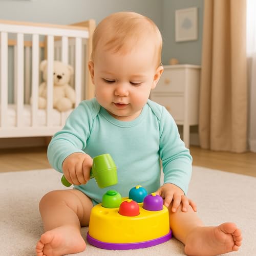 Brinquedo Educativo Para Bebe Ratta Tuff Bate Bate Martelinho Didatico Brinquedo Criança 1 ano de Idade