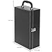 MyGift 2 Bottle Modern Black Top Handle Travel Wine Carrier Case with 4 Piece Wine Accessory Set